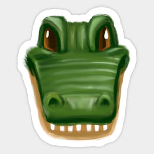 Cute Aligator Drawing Sticker